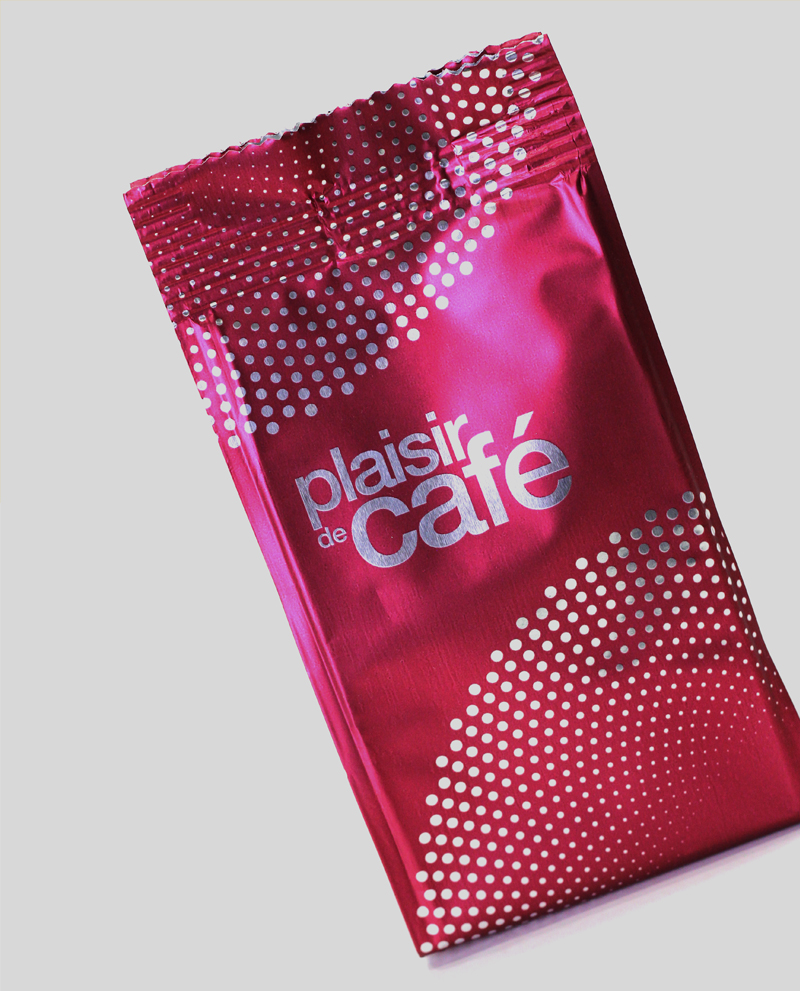 Création du packaging événementiel Plaisir de Café.