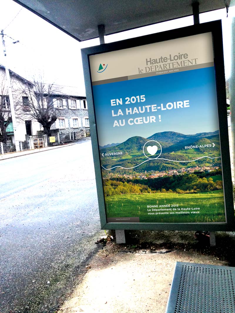 Création de la campagne abribus du Département de la Haute-Loire
