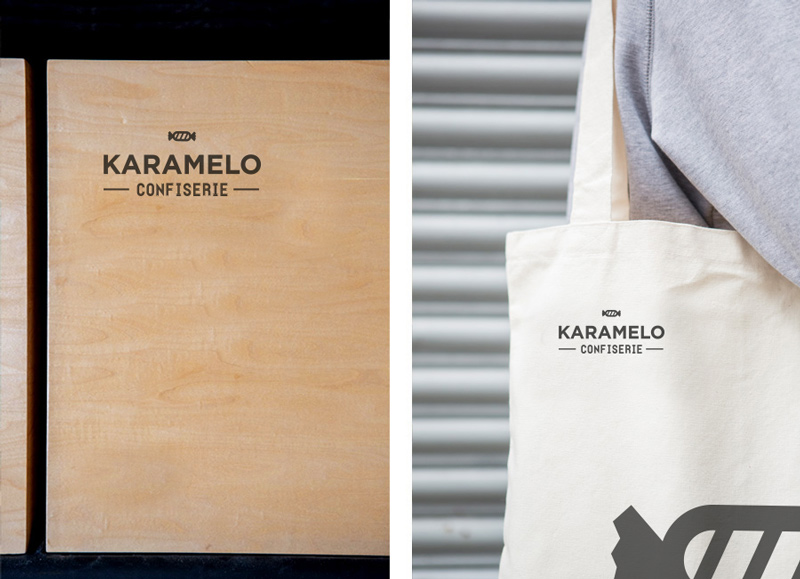 Création de la marque Confiserie Karamelo.