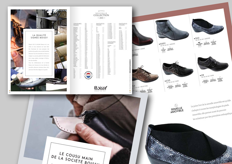 Création du catalogue Boissy Chaussures Automne Hiver 2015.