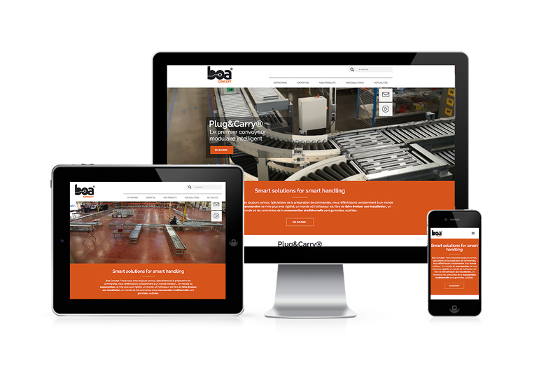 Création du nouveau site internet Boa Concept.