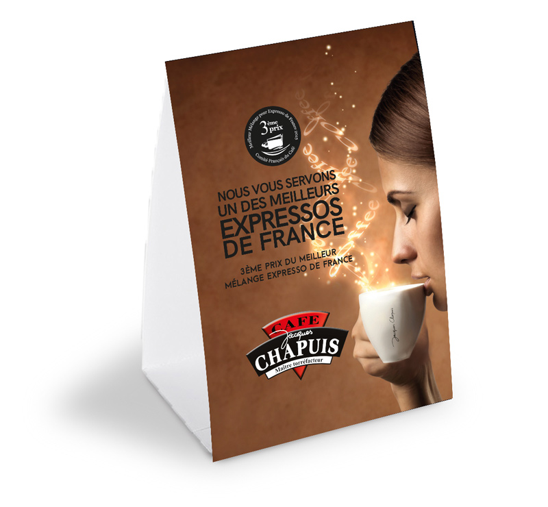 Promotion et communication pour les cafés Chapuis pour le 3ème meilleur expresso de France
