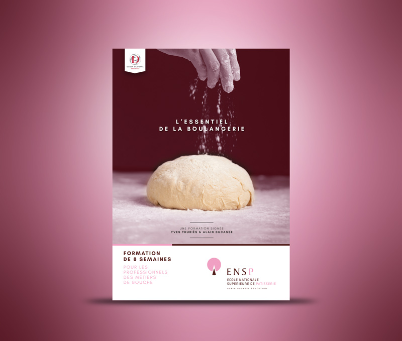 Création de la plaquette Boulangerie de l'Ecole Nationale de Pâtisserie
