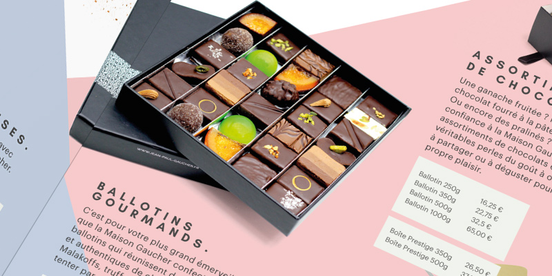 Création de la plaquette Chocolats 2016 de la Maison Gaucher