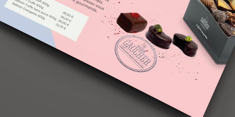 Création de la plaquette Chocolats 2016 de la Maison Gaucher