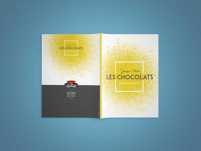 Création de la catalogue Chocolat 2016 des Cafés Chapuis.