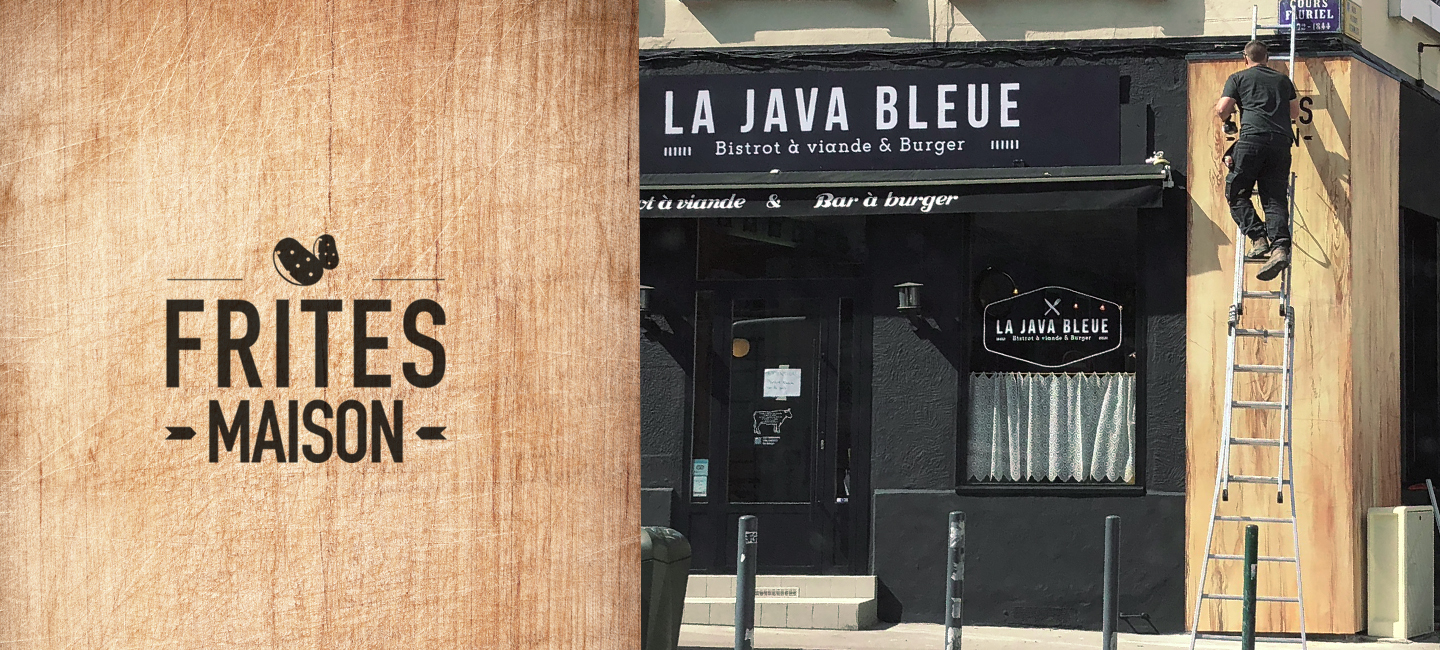 Création de l’identité visuelle du restaurant stéphanois La Java Bleue