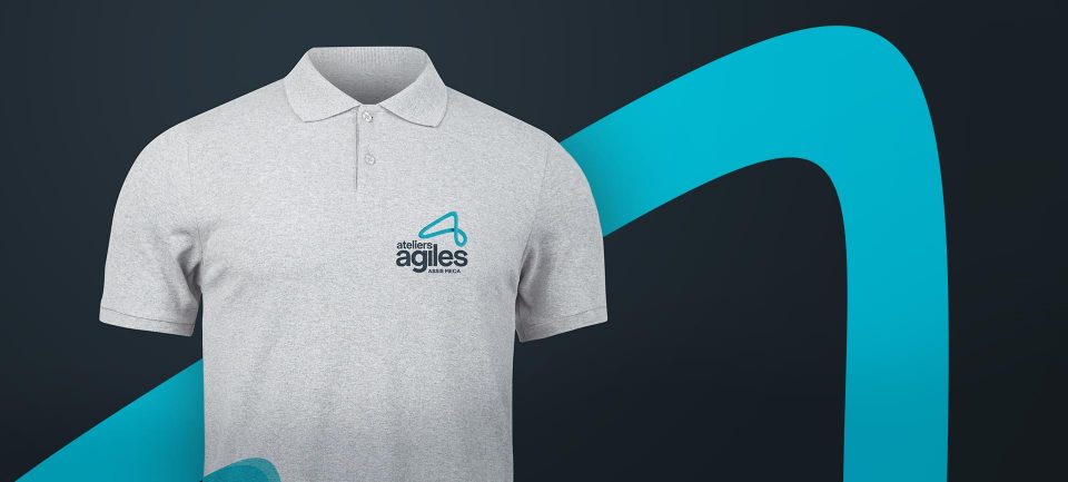 T-shirt Ateleirs Agiels par notre agence de communication pour leur branding
