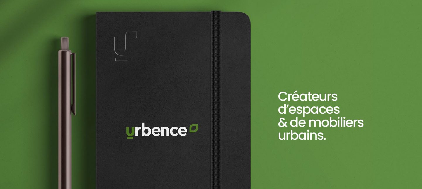 Cahier de note personnalisé pour Urbence et sa construction de marque